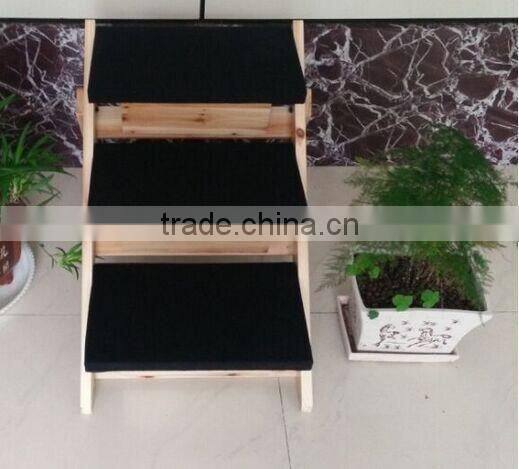 Wood Folding 3-step Dog Stairs and Ramp