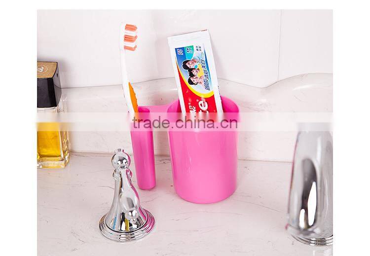 Candy-color washing cup with toothbrush holder 50 ml--blue(8637)