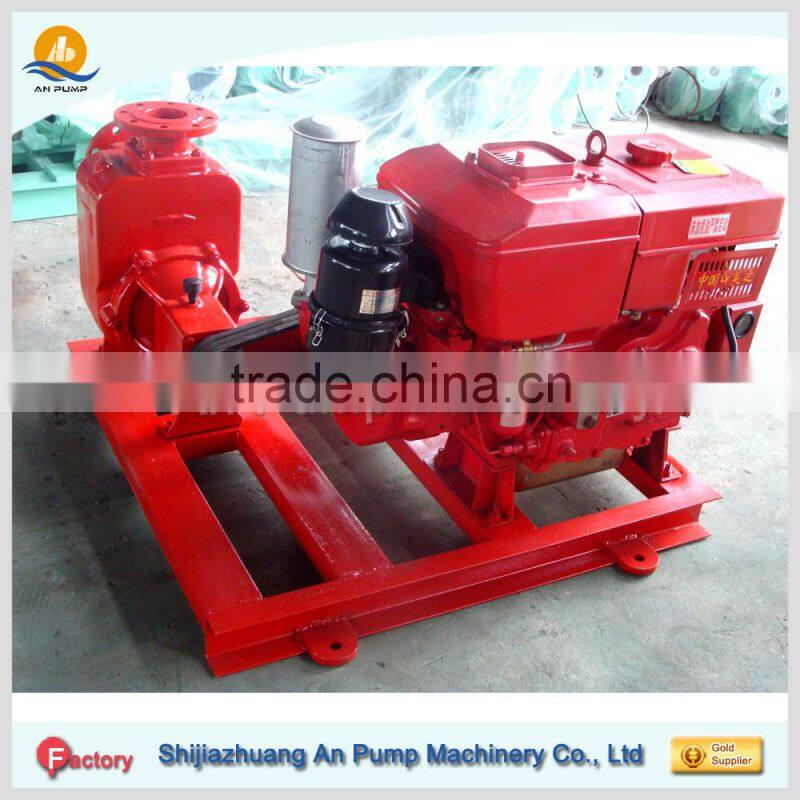 Portable diesel engine self-priming pump