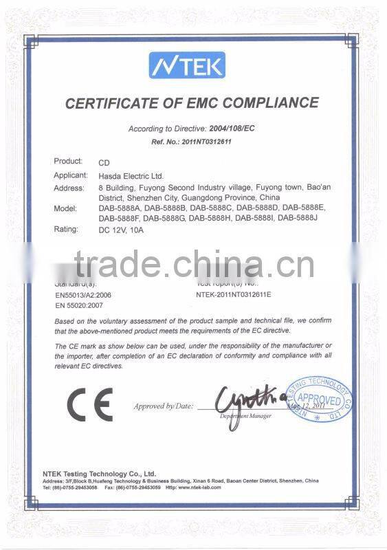 2017 One Din waterproof audio with DAB