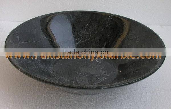 TEAKWOOD BLACK ZEBRA MARBLE BOWLS