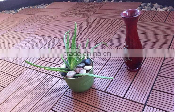 High quality wpc composite deck tiles 30x30 plastic base outdoor wpc interlock diy tile