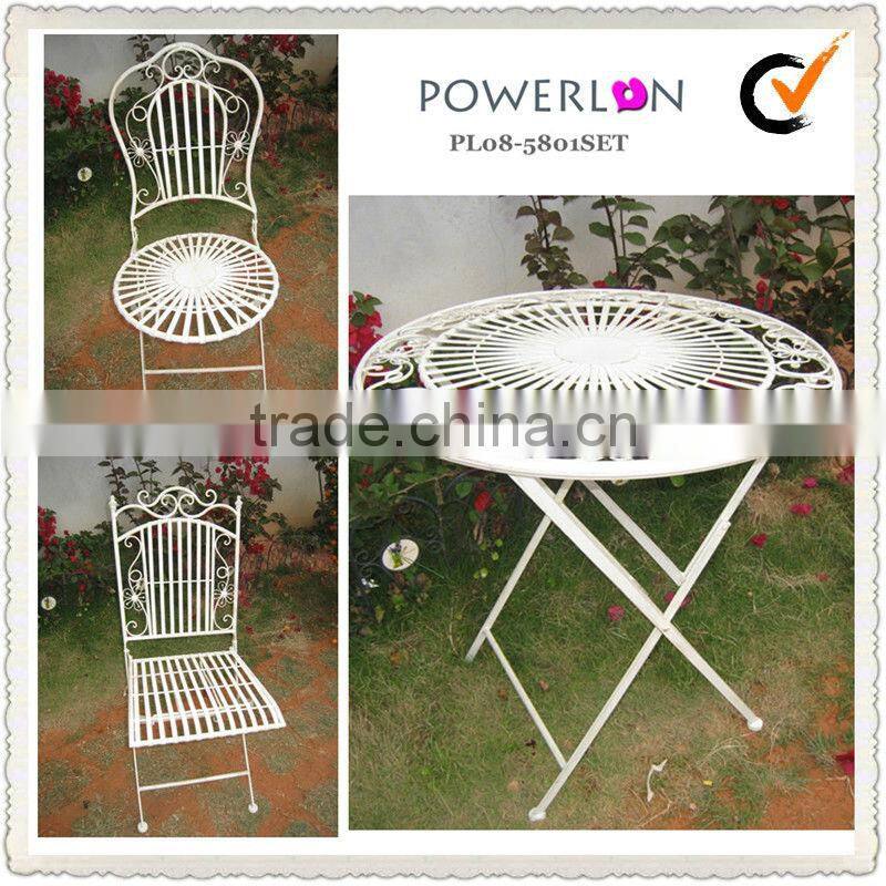 Outside table and chairs wrought iron