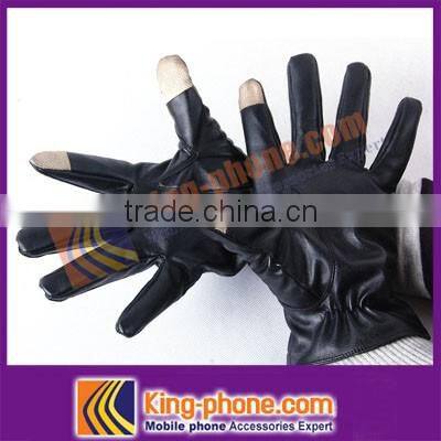 Leather touch screen gloves,touch leather gloves