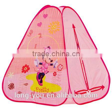 Hot selling Cartoon Winnie Pink play tent Foldable play tent for girls