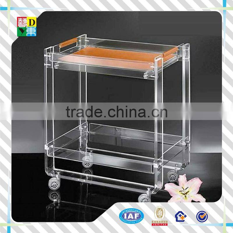 Clear Acrylic Side Table Crystal Clear Acrylic Trolley With Wheels From Shenzhen Yidong