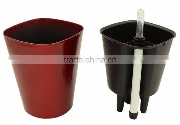 Self watering planter flower pot water level indicator home office pot