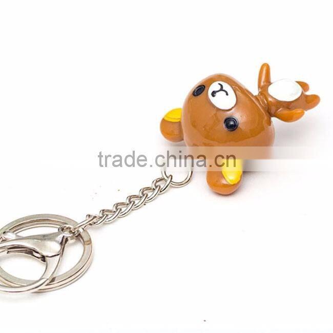 Cartoon bear shape dolls accessories promotional key holder