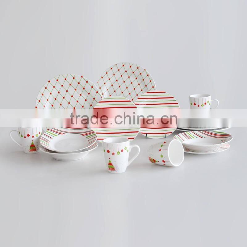16pcs ceramic dinnerware set with decal porcelain dinnerware set with decal