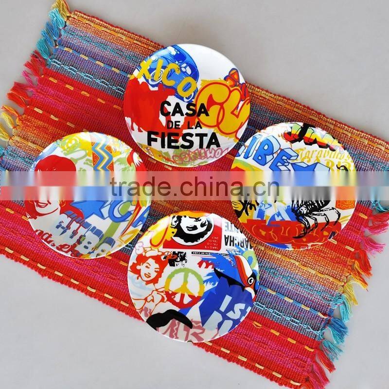 4pcs 6inch christmas porcelain plate set