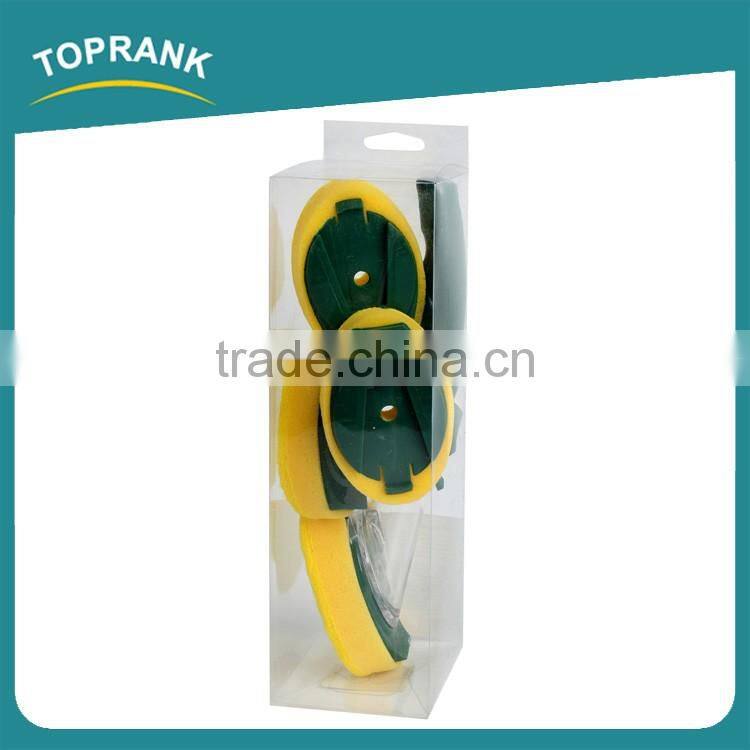 Toprank Detachable Hot Kitchen Liquid Dish Brush Soap Dispenser Bbq Soap Dispensing Dish Sponge Scouring Pad With Sponge