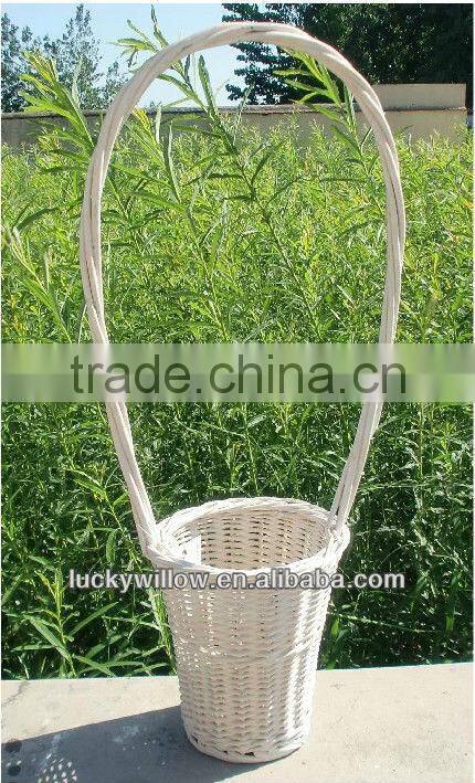 wicker basket for plant and flowers