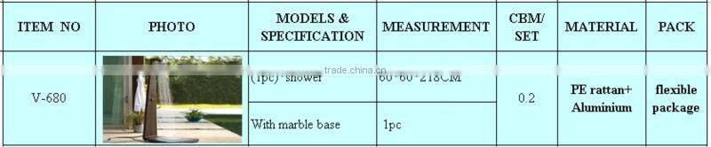 wicker rattan outdoor garden shower