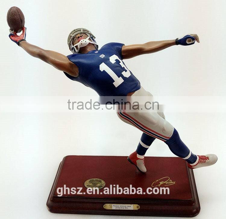Custom resin football game one rugby figurines