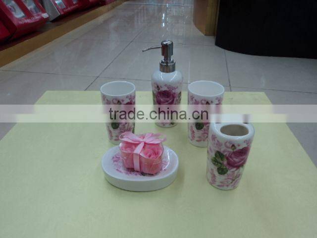 completed 6pcs bathroom accessory set