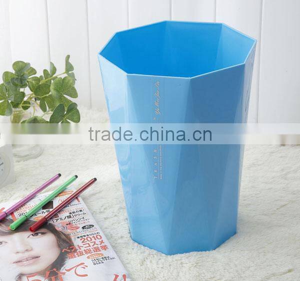 0279 Plastic PP Diamond trash can witn colorful