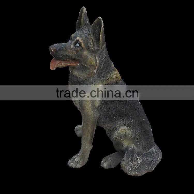 Customized life-size fiberglass dog statue