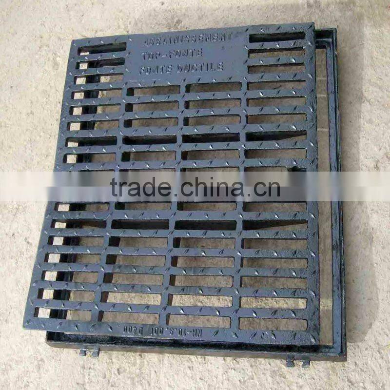 EN124 casting ductile iron gully gutter draining grate with frame