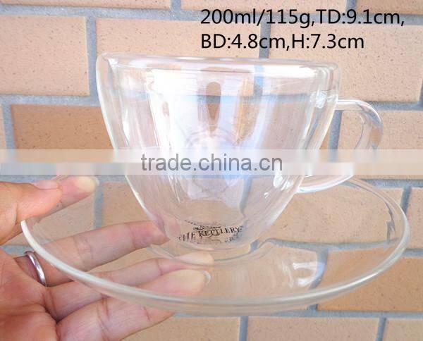 6oz 8oz 10oz 12oz Caffe Latte Espresso Cappuccino color printing coffee mug drinking glass mantiques clear glass coffee tea cup
