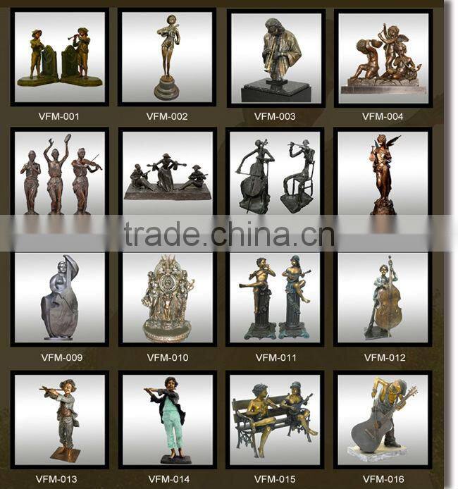 high quality music monkeys on bench statues