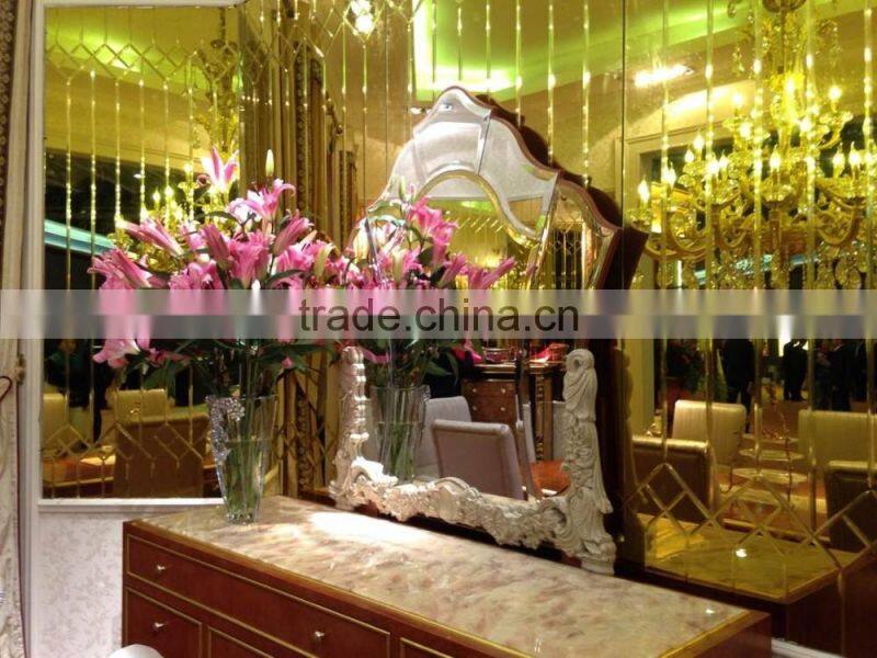 YB66 3.6Meter Luxury Italian Palace Long Dining Table with Golden Dining Chairs