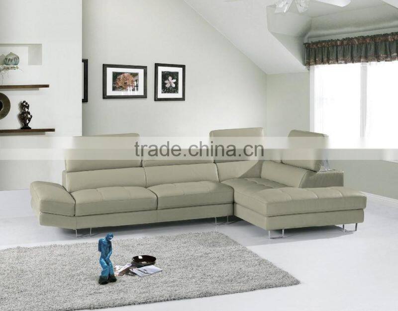 JR8019 elegant chic contemporary white cow leather L shape living room luxury sofa set home furniture new alibaba design