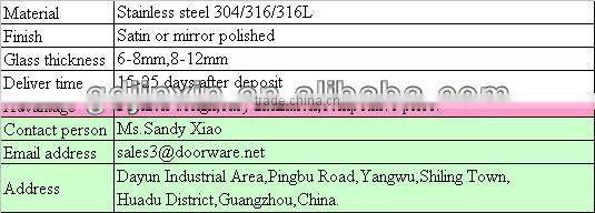 Stainless Steel Handrail & Glass bracket(YK-9305)