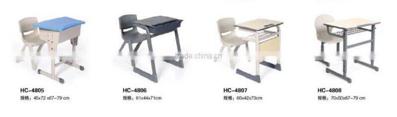 (HC-4812) Cheap used double school desk and chair
