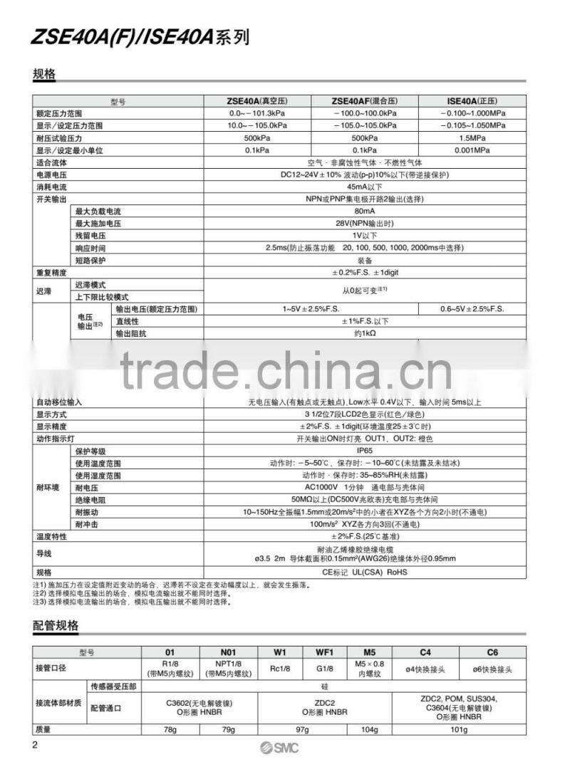 ISE40A-W1-R-M Pressure Switch ZSE40AF-01-R Digital pressure switch Digital sensor