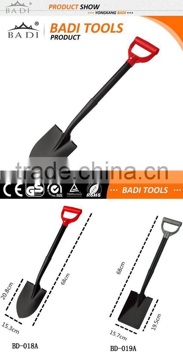 all steel high carbon D-Handle Round Point Mini camping garden Shovel/garden tools