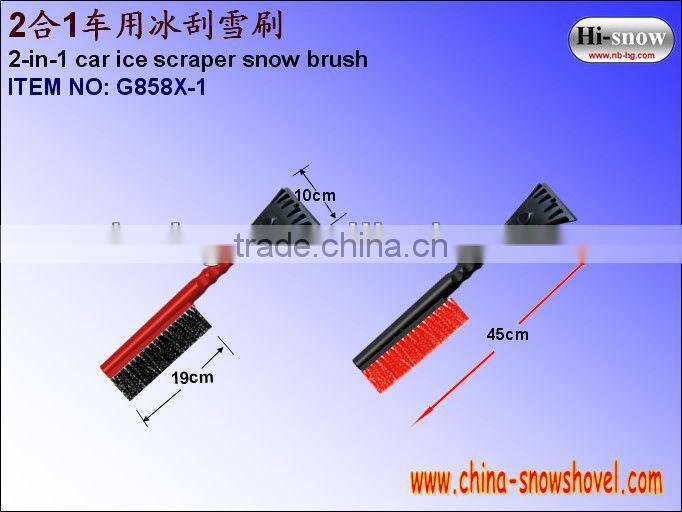 Car heavy-duty snow brush with ice scraper