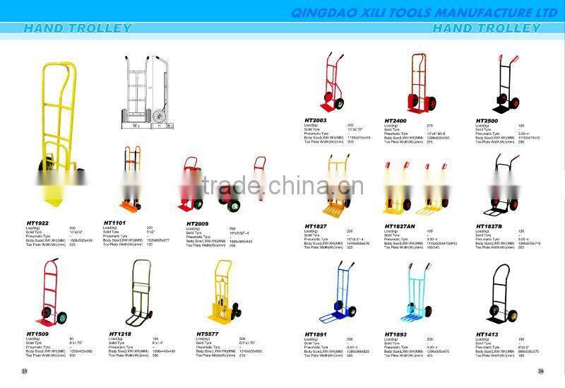 Multifunctional folding hand truck HT1827 with two solid wheels