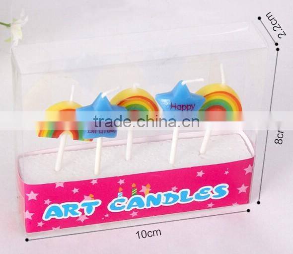 Rainbow and Star Shape Birthday Candle for Children