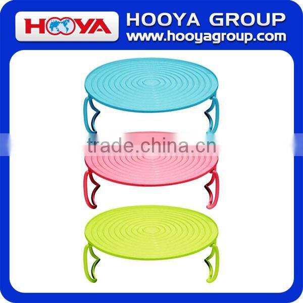 New Useful 4 in 1 Microwave Support Microwave Folding Tray Holder Round Plate Double Mat Layer