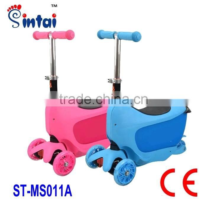 Kids 3 in 1 Multi-functional Lean to steer Kick Mini Scooter with Flashing Wheels