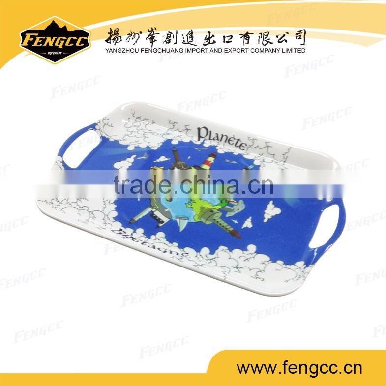 Home family dinning hall rectangle food desert melamine palte