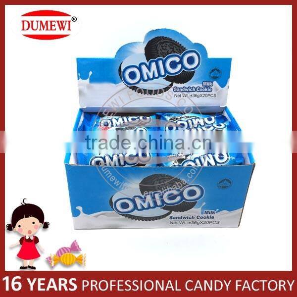 Halal Biscuits Mini Sandwich Milk Flavor filled Biscuits Cookies