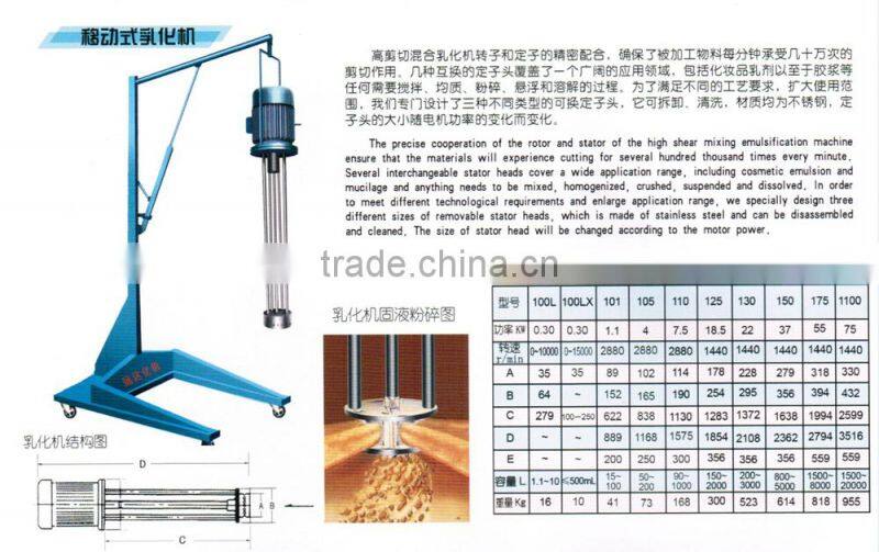 YD good quality Chemical Emulsifier/Batch Homogenizer