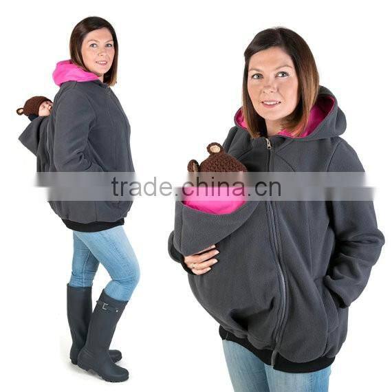 3 in 1 Multifunctional Baby and Mother Carriers Maternity Kangaroo Fleece Jacket Winter Hoodie Coat
