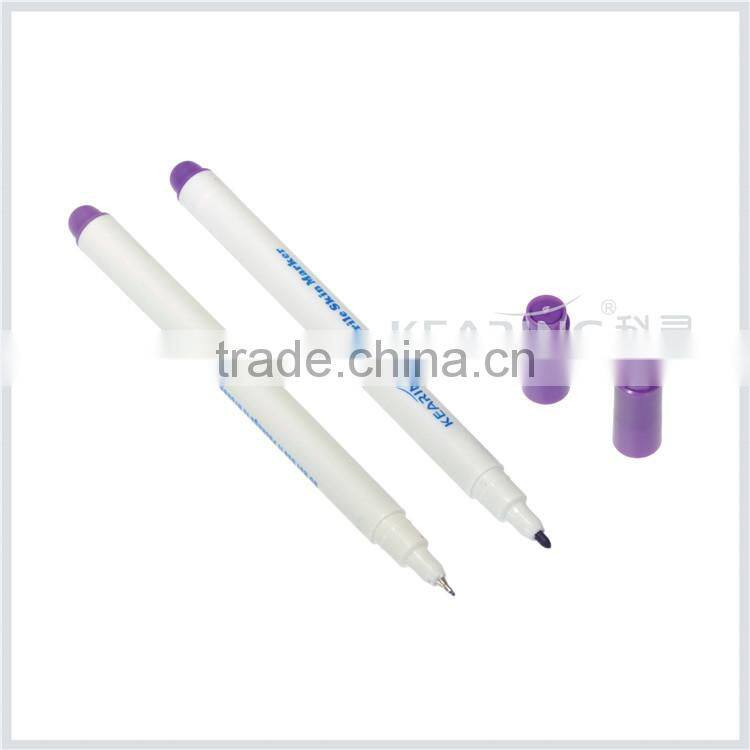 Kearing High Quality Sterile Violet Skin Surgical Marker Fine Tip 0.5mm with Ruler Skin Marker for Doctor Use # SM05