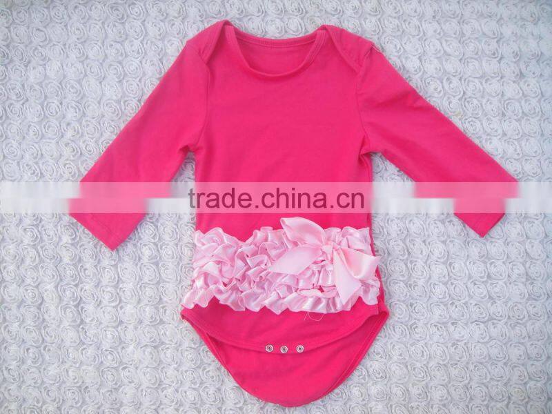 Long sleeve cotton Bodysuit /baby floral cotton romper with leg warmers