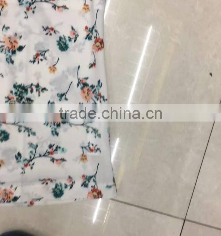 Yiwu surplus inventories women fashion sexy flower printing tank top