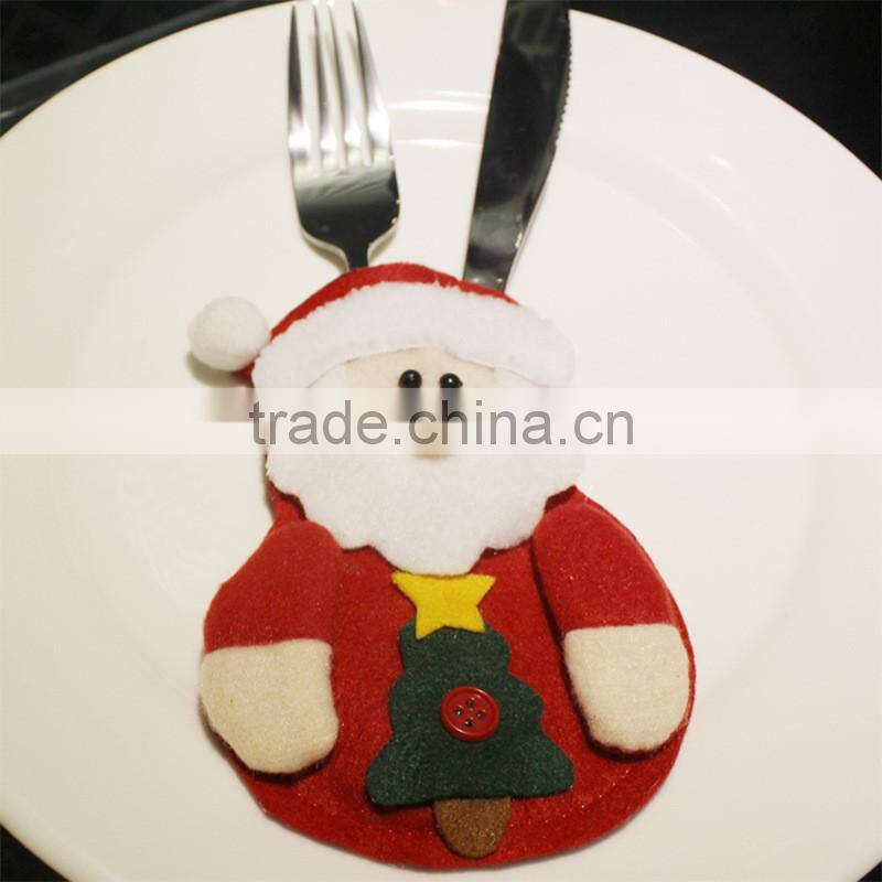 Hot Selling Knife And Fork Bag Christmas Decorations Knife And Fork Bag Christmas Cutlery Holder