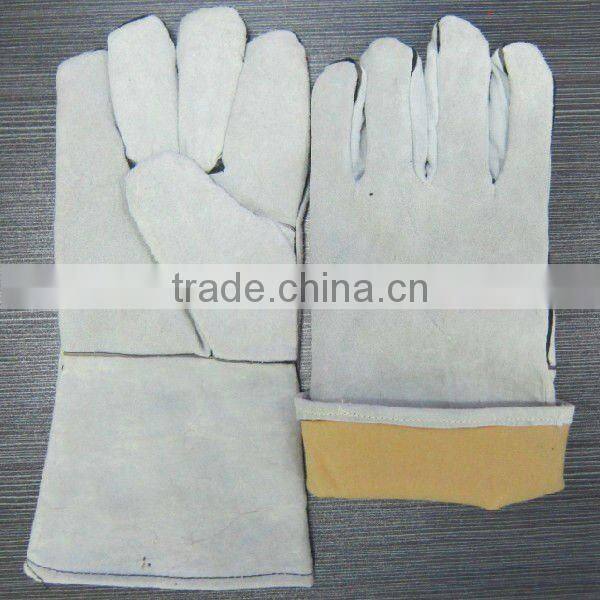 Grey Cow Split Welding Leather Gloves