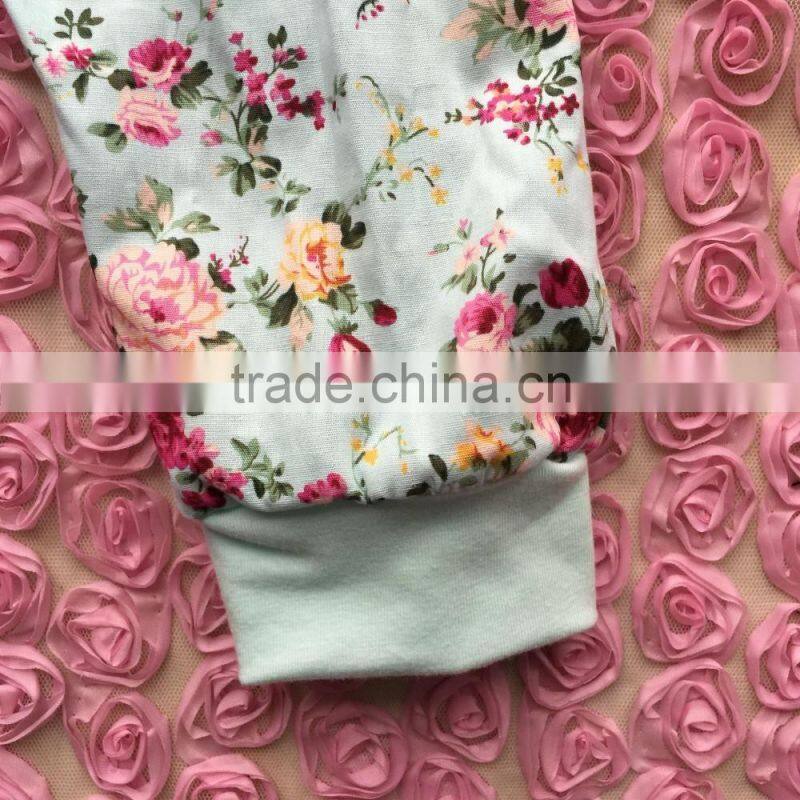 persnickety girls fashion clothes 2 pcs floral cotton print baby pants matching headband