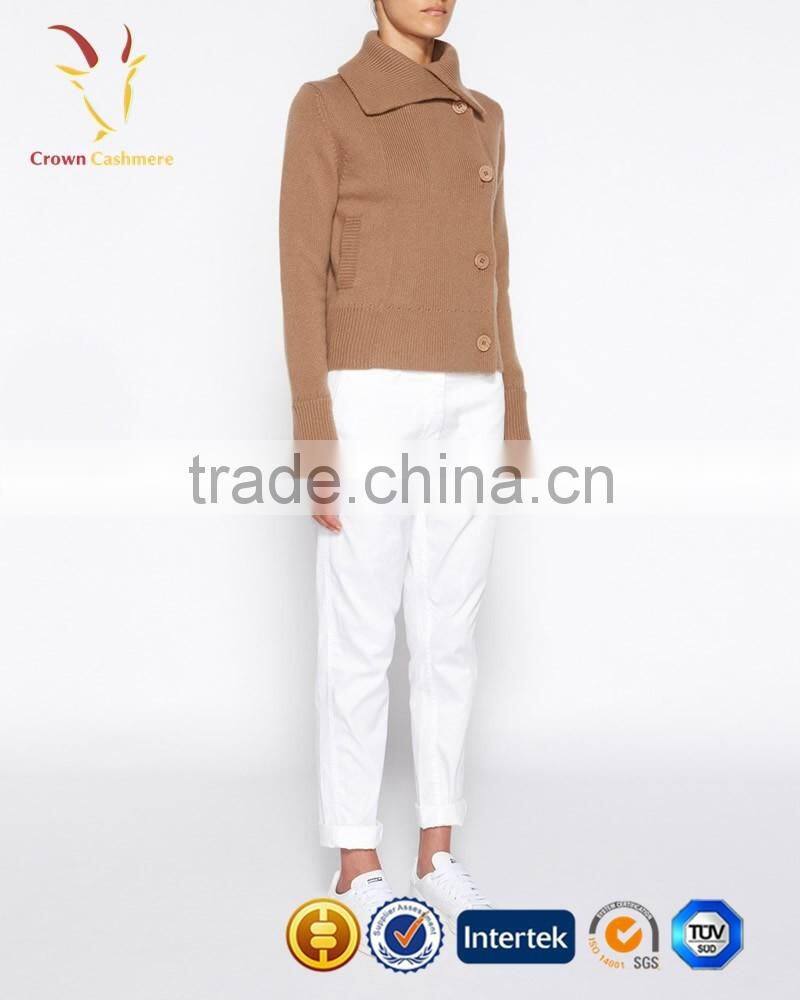 Ladies Short Coat Design Winter Woolen Knitted Coat