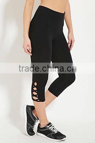 2017 Hot Sale Women Clothing Custom Fashion Blank Cropped Skinny Leggings
