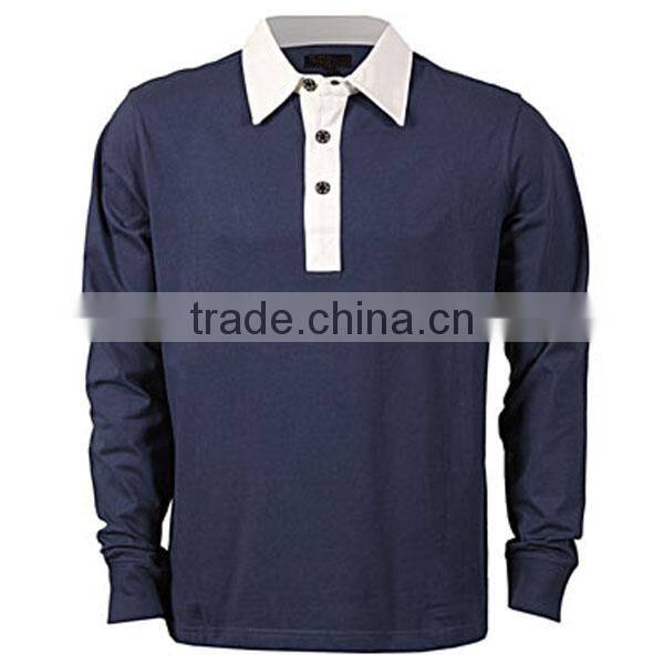 Original Double Collar Long Sleeve Rugby Polo Shirt