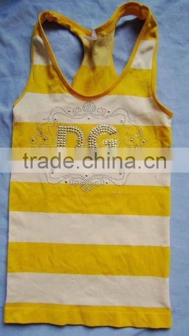 yong lady seamless stripes tank top