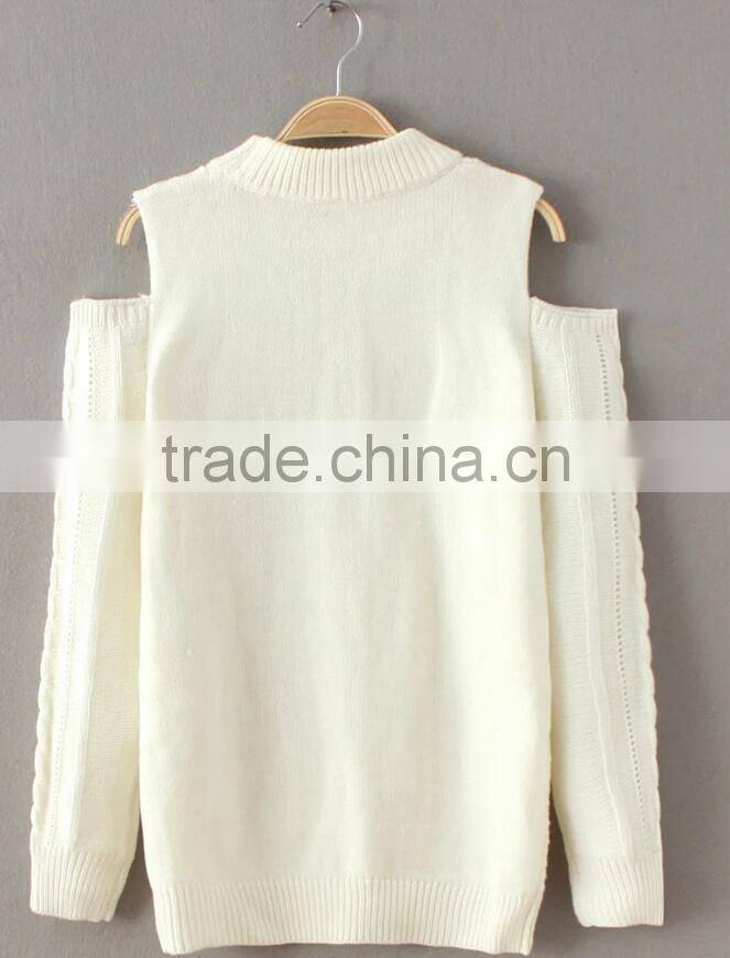 EY0860S Hot Sale 2016 Women Long Sleeve Off-Shoulder Knitted Pullover Sweater